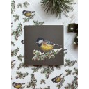 Mydesignpictures Ziemassvētkiem atverama kartīte 13*13 cm Tit bird on dark green